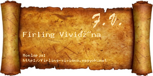 Firling Viviána névjegykártya